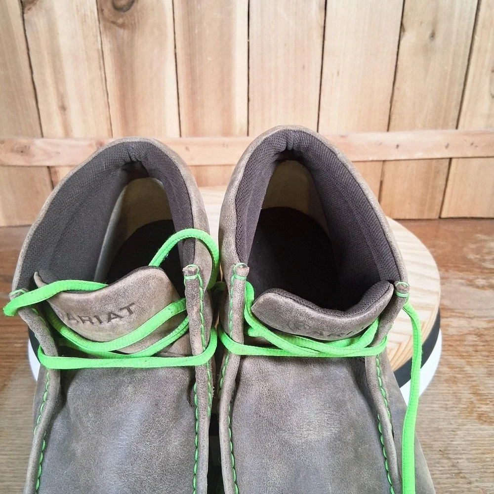 Ariat‎ Spitfire Chukka Shoes Mens 12 46 Brown Leather Moccasin Casual Comfort
